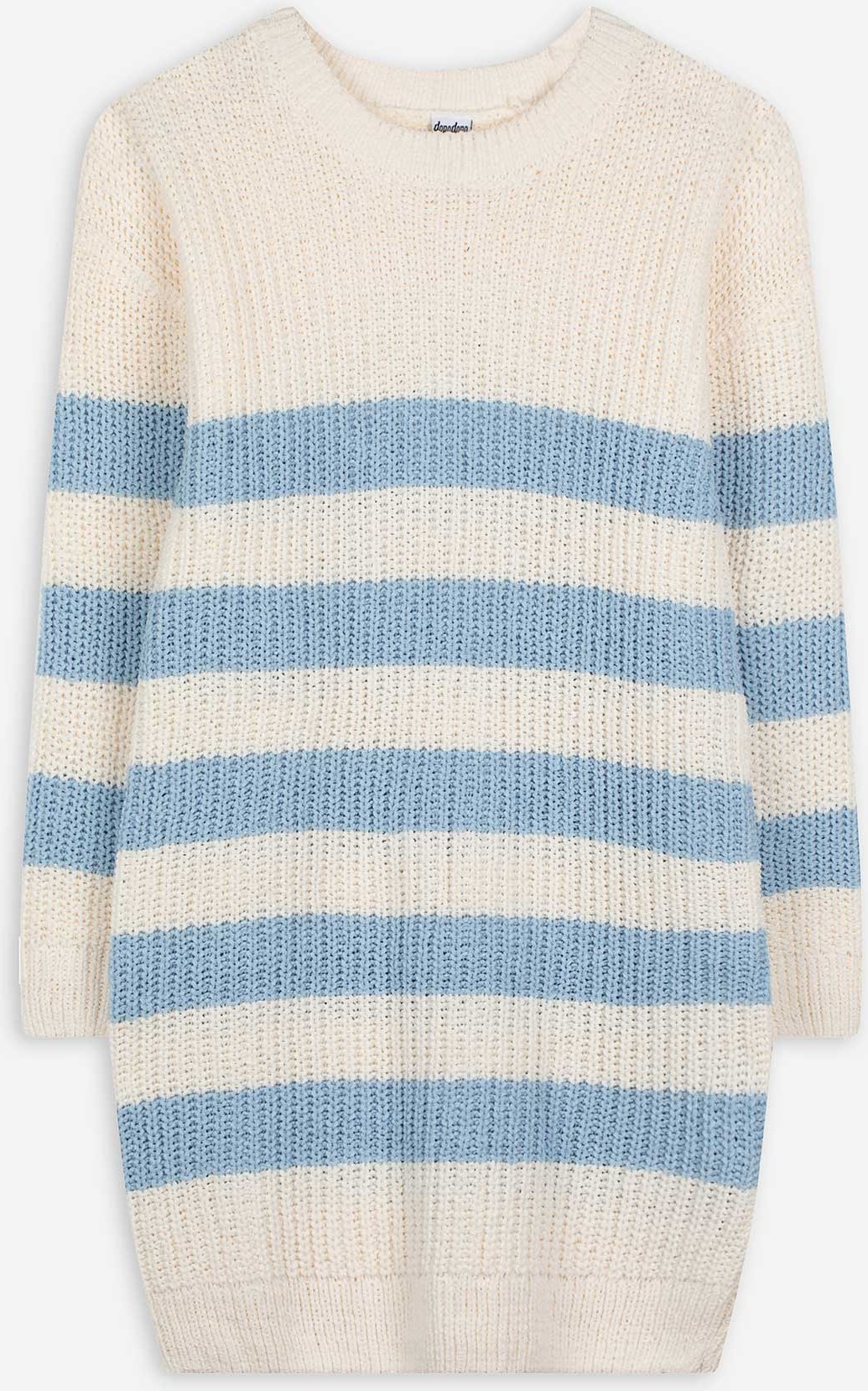 Longpullover - Streifen - weiß