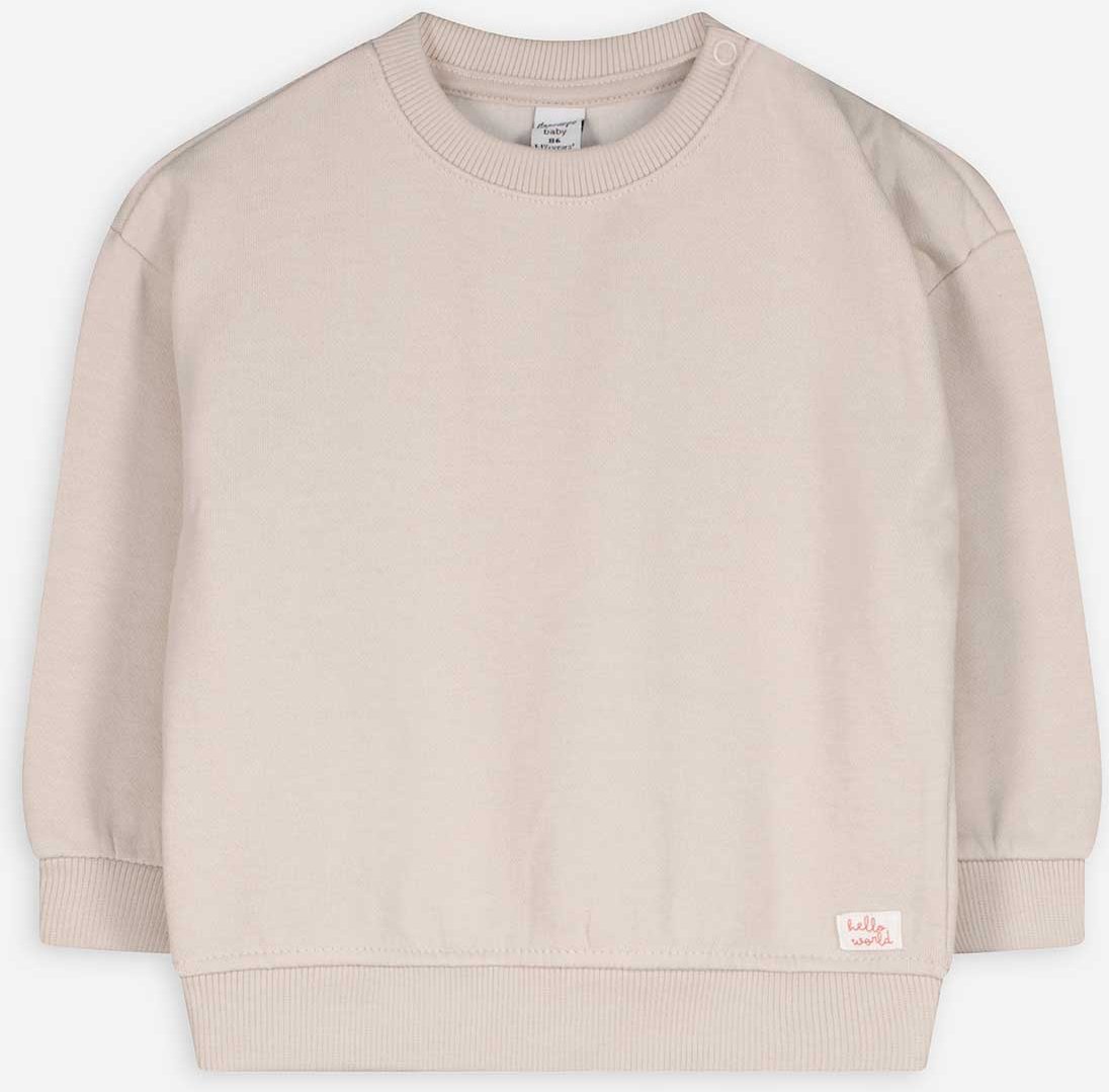 Sweatshirt - Baumwoll-Mix - weiß