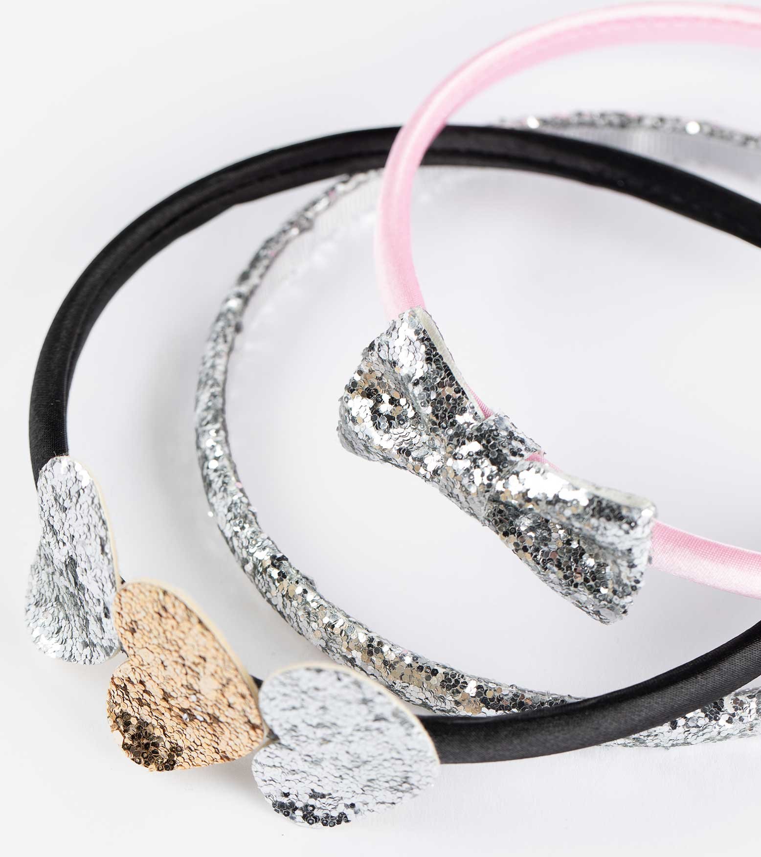 Haarschmuck - 3er-Pack - silberfarben