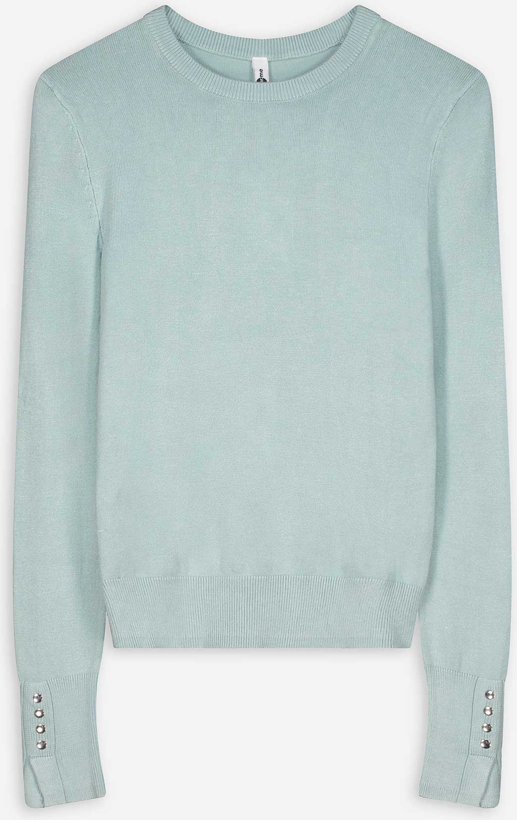 Strickpullover - Zierknöpfe - türkis
