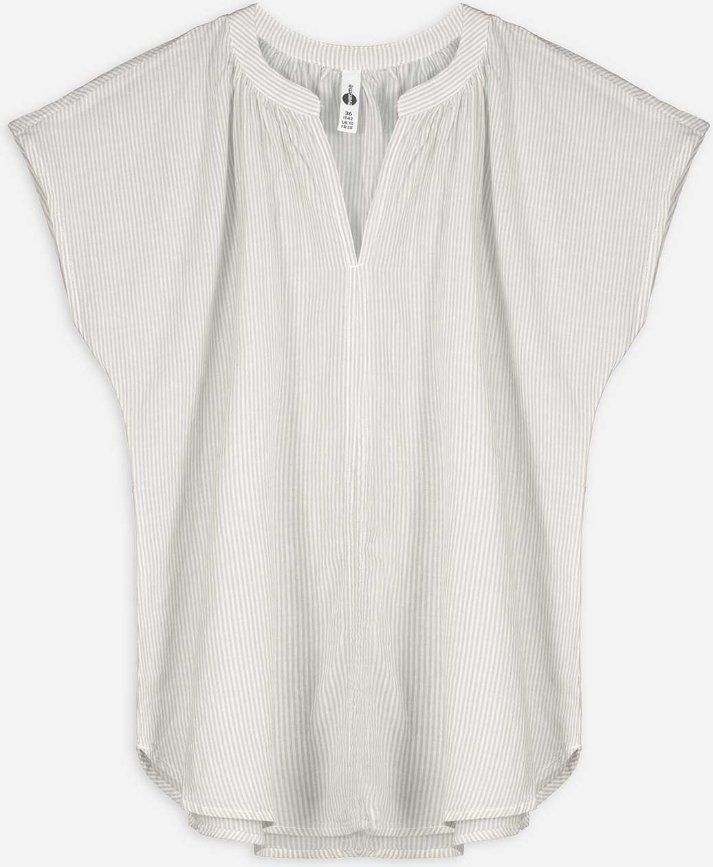 Bluse - V-Ausschnitt - hellgrün