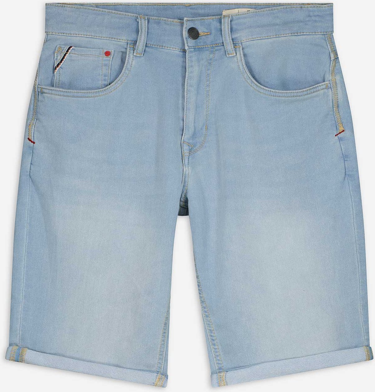 Jeansshorts - Fixierter Beinumschlag - hellblau