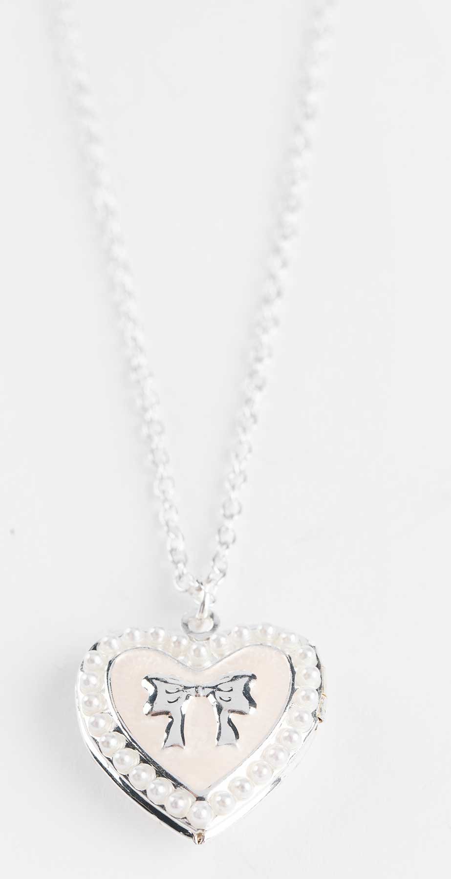 Kette - Schleifenapplikation - silberfarben