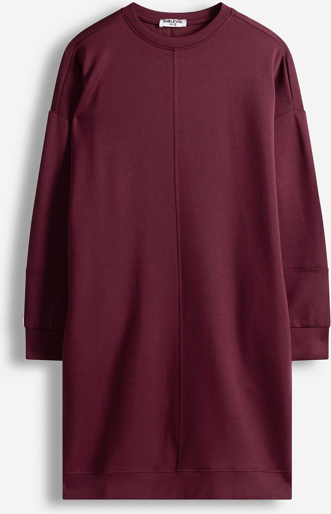 Kleid - Sweat - dunkelrot