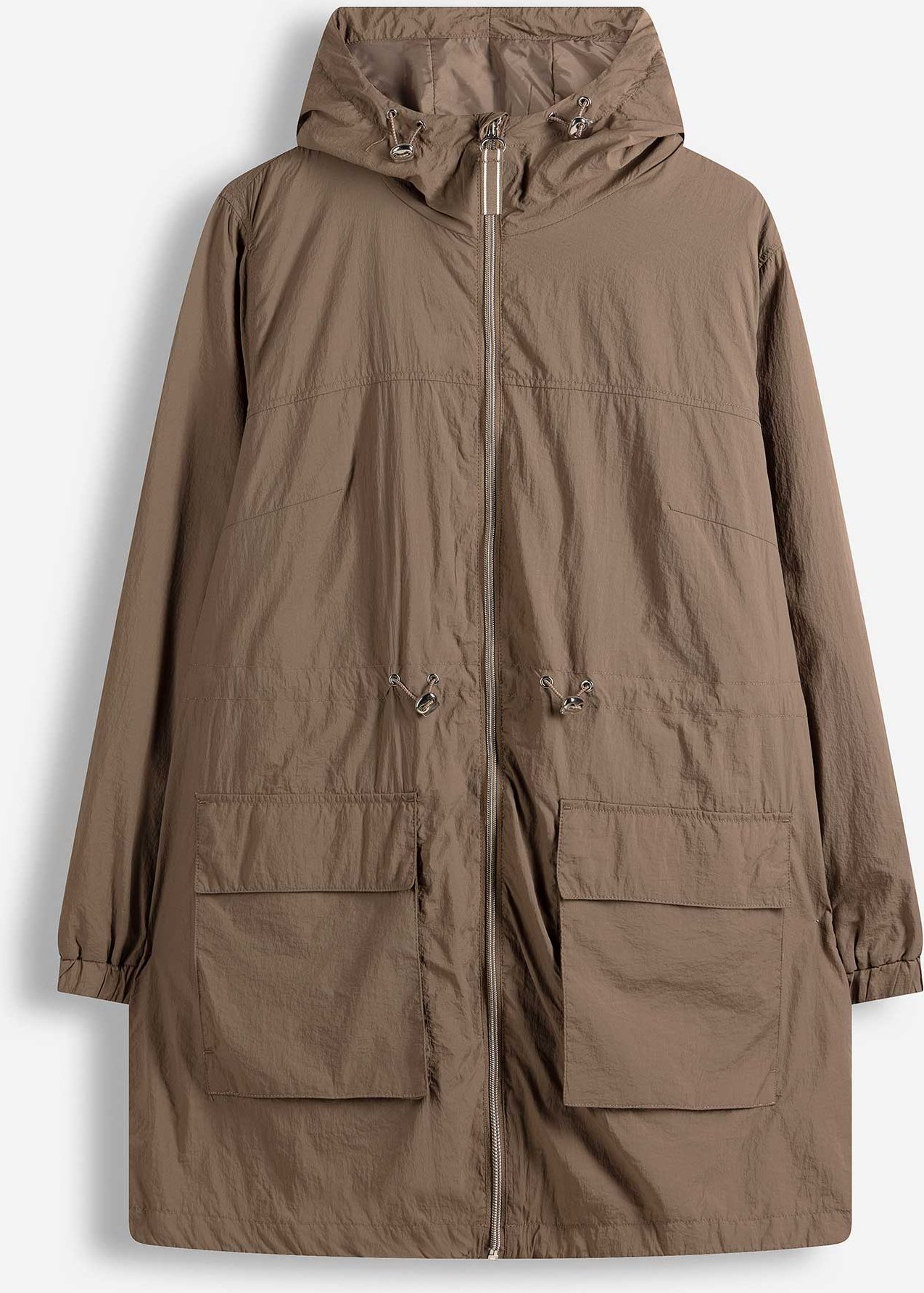 Outdoorjacke - einfarbig - braun