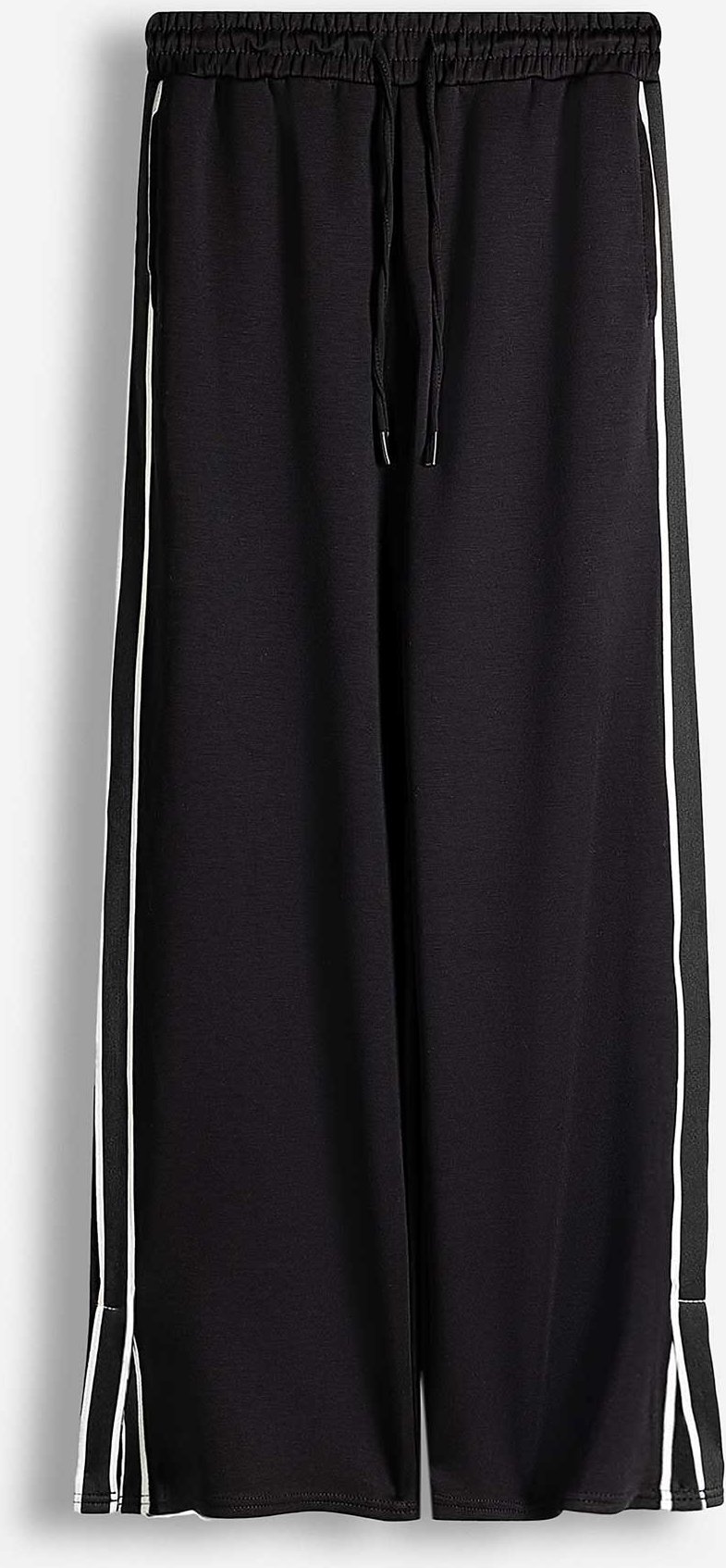 Palazzohose - Galonstreifen - schwarz