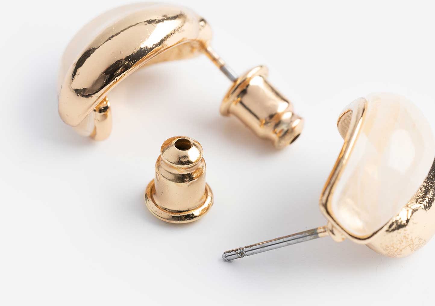 Ohrringe - einfarbig - goldfarben