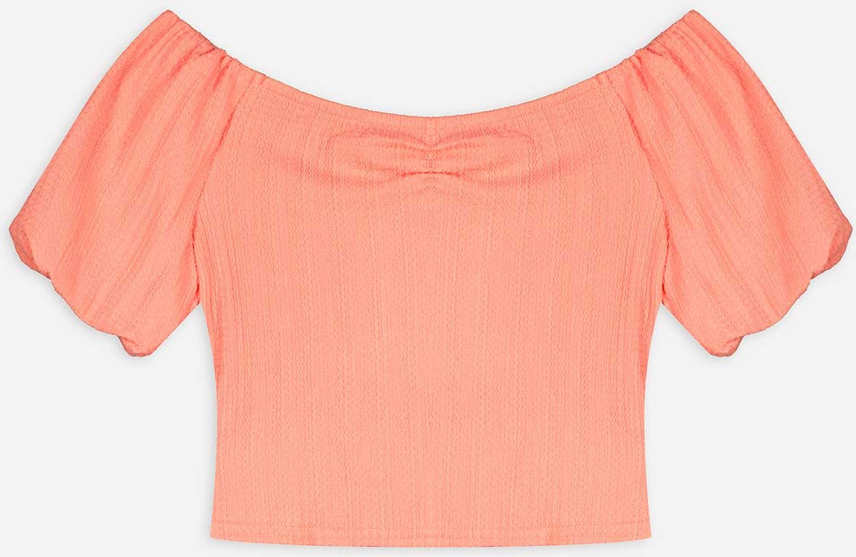 Blusenshirt - Puffärmel - orange