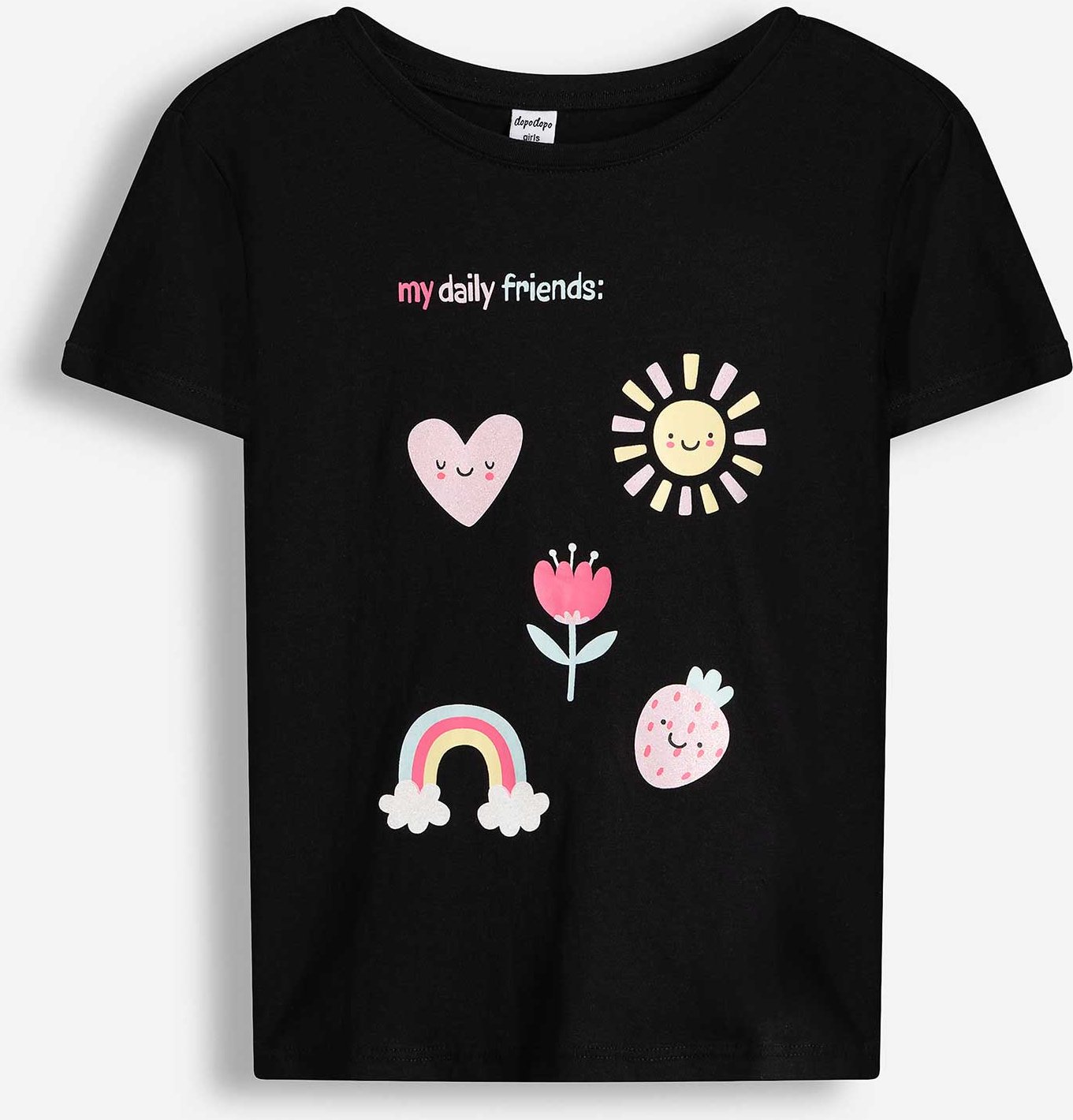 T-Shirt - Frontprint - schwarz