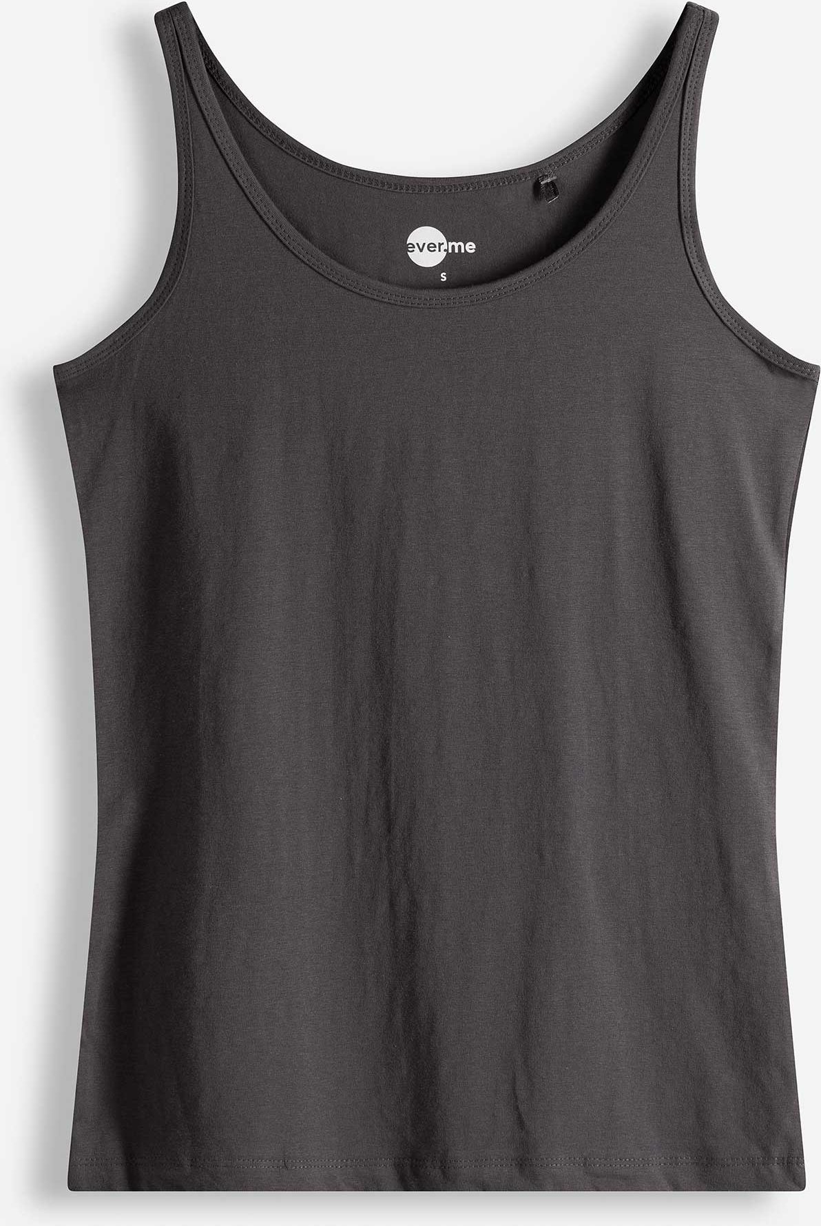 Top - Stretchanteil - dunkelgrau