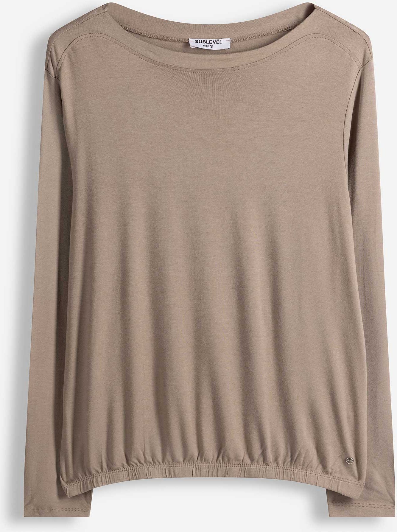 Langarmshirt - einfarbig - grau