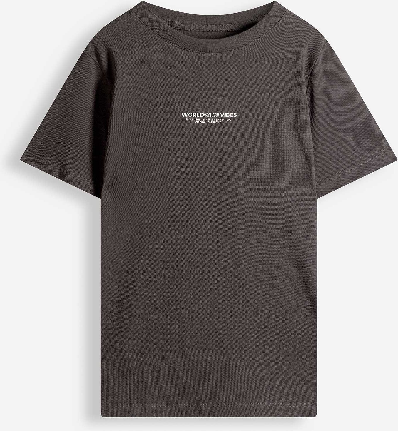 T-Shirt - Piqué - dunkelgrau