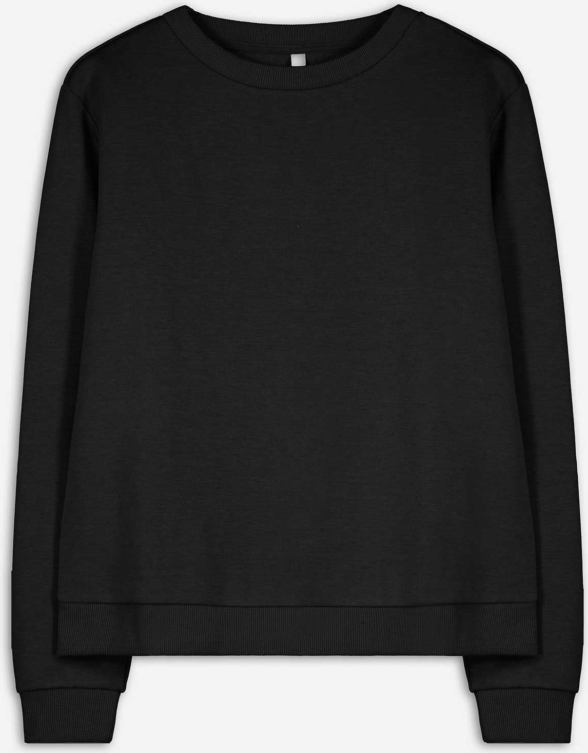 Sweatshirt - Überschnittene Ärmel - schwarz