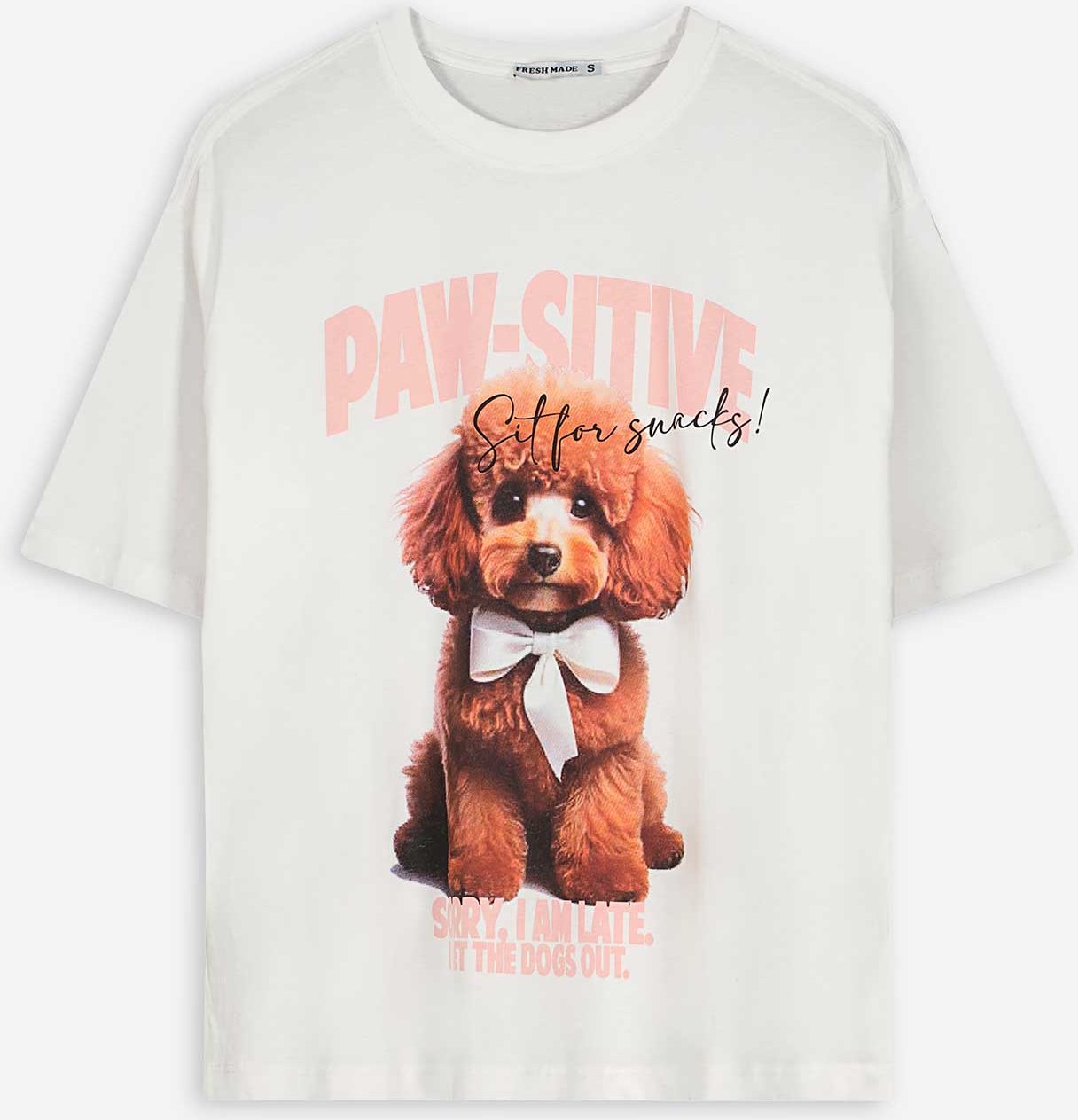 T-Shirt - Animal-Muster - weiß