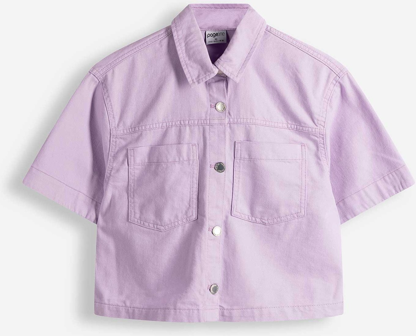 Jeanshemd - einfarbig - lila