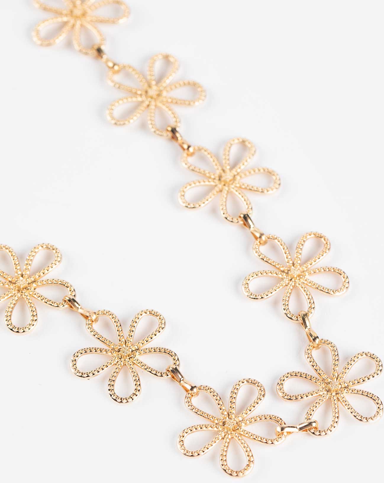 Kette - Florales Muster - goldfarben