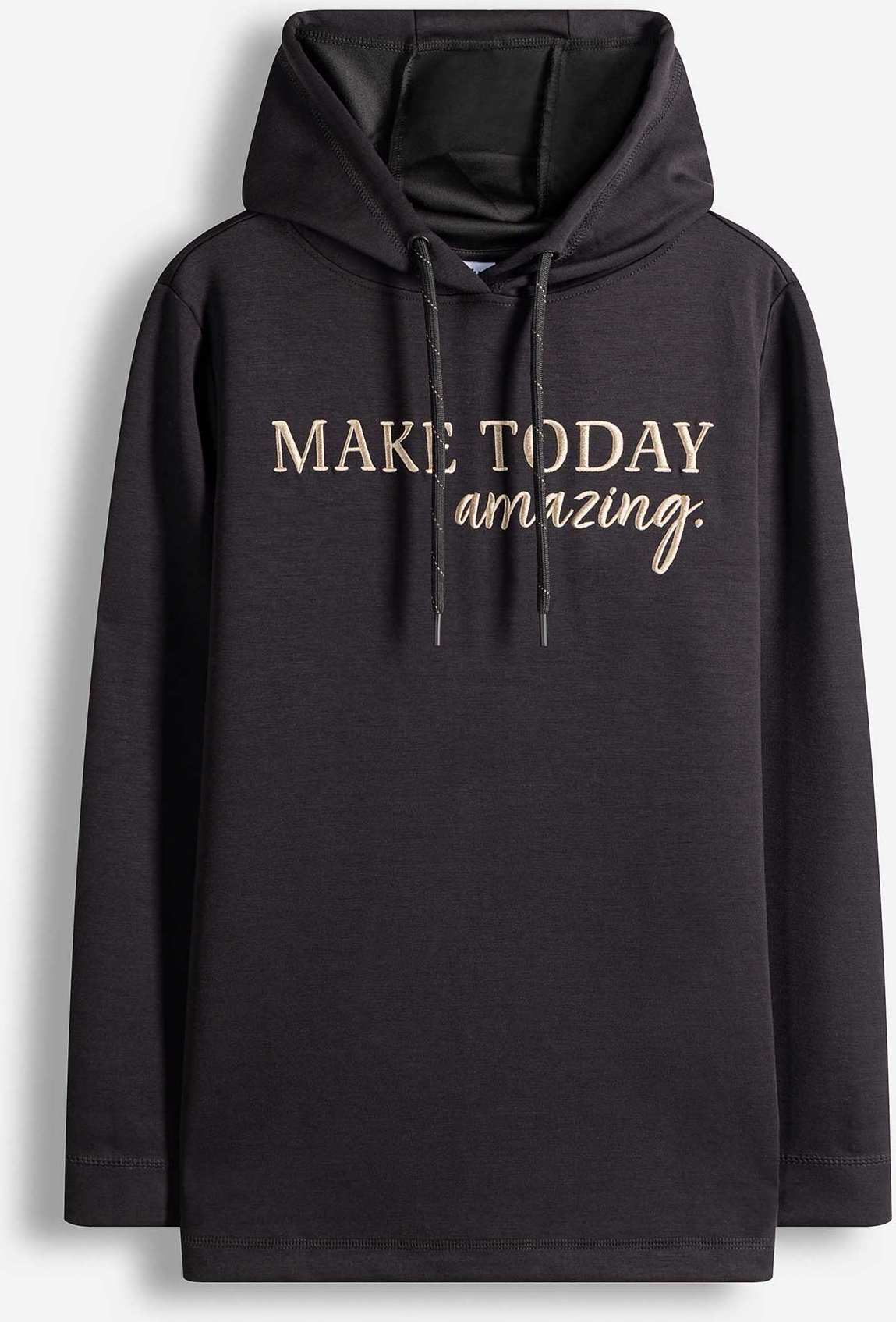 Langarmshirt - Messageprint - schwarz