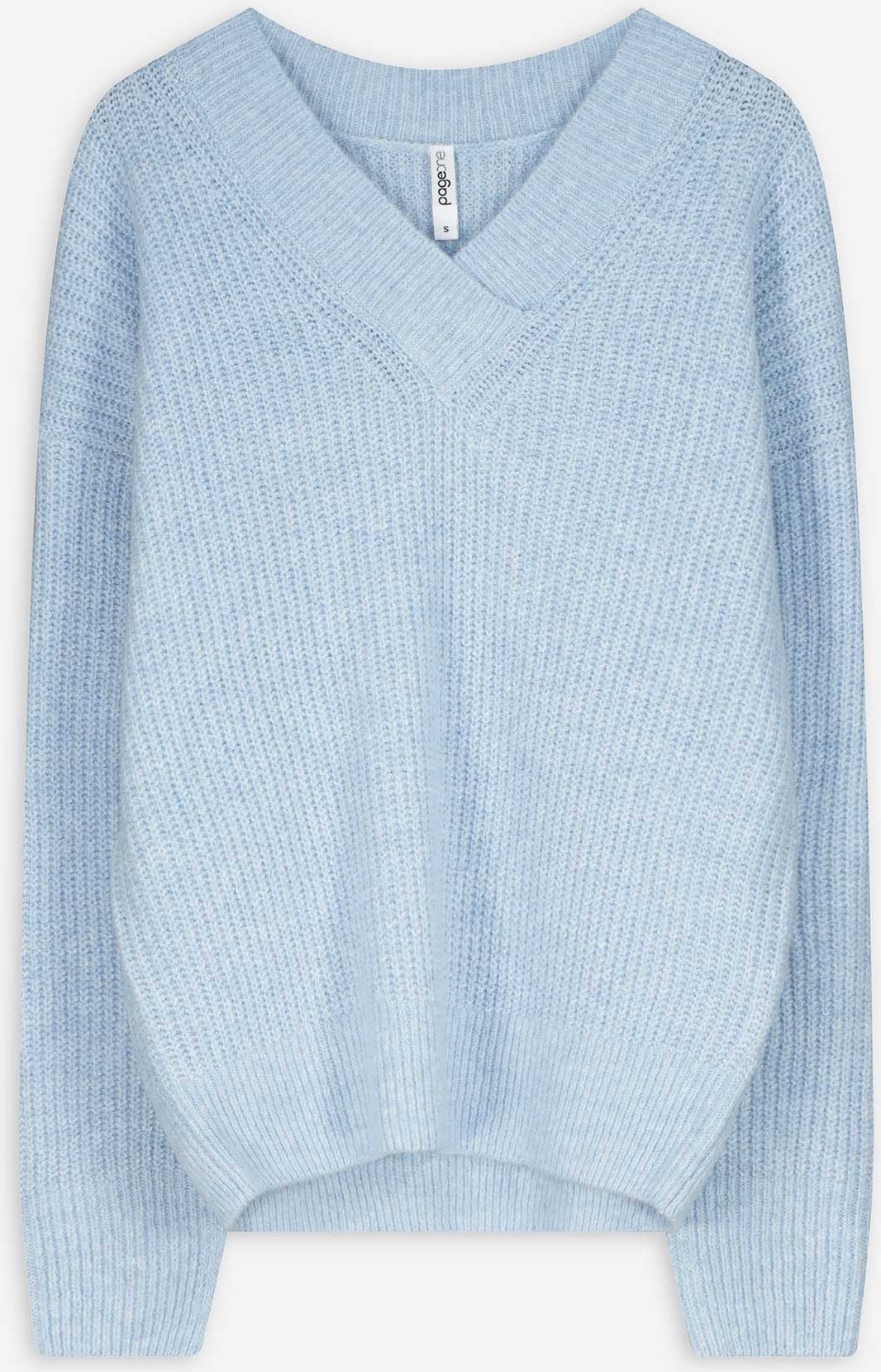 Pullover - V-Ausschnitt - hellblau