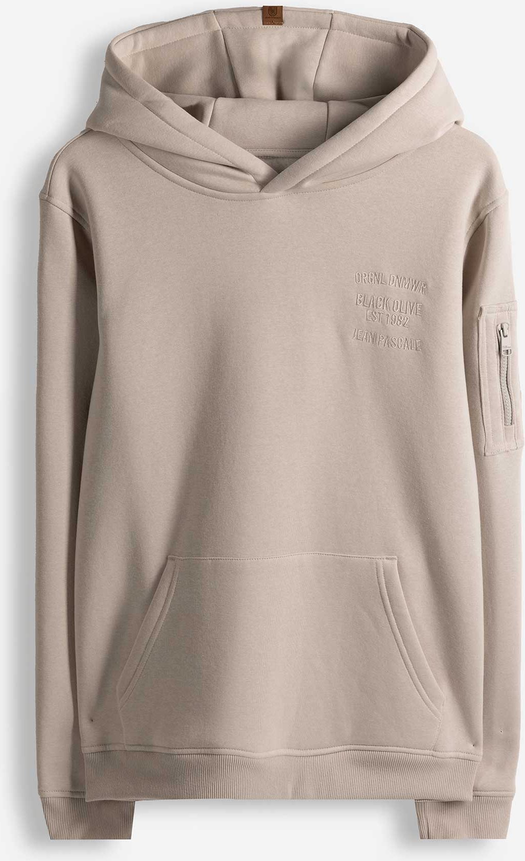 Sweatshirt - Stickerei - beige