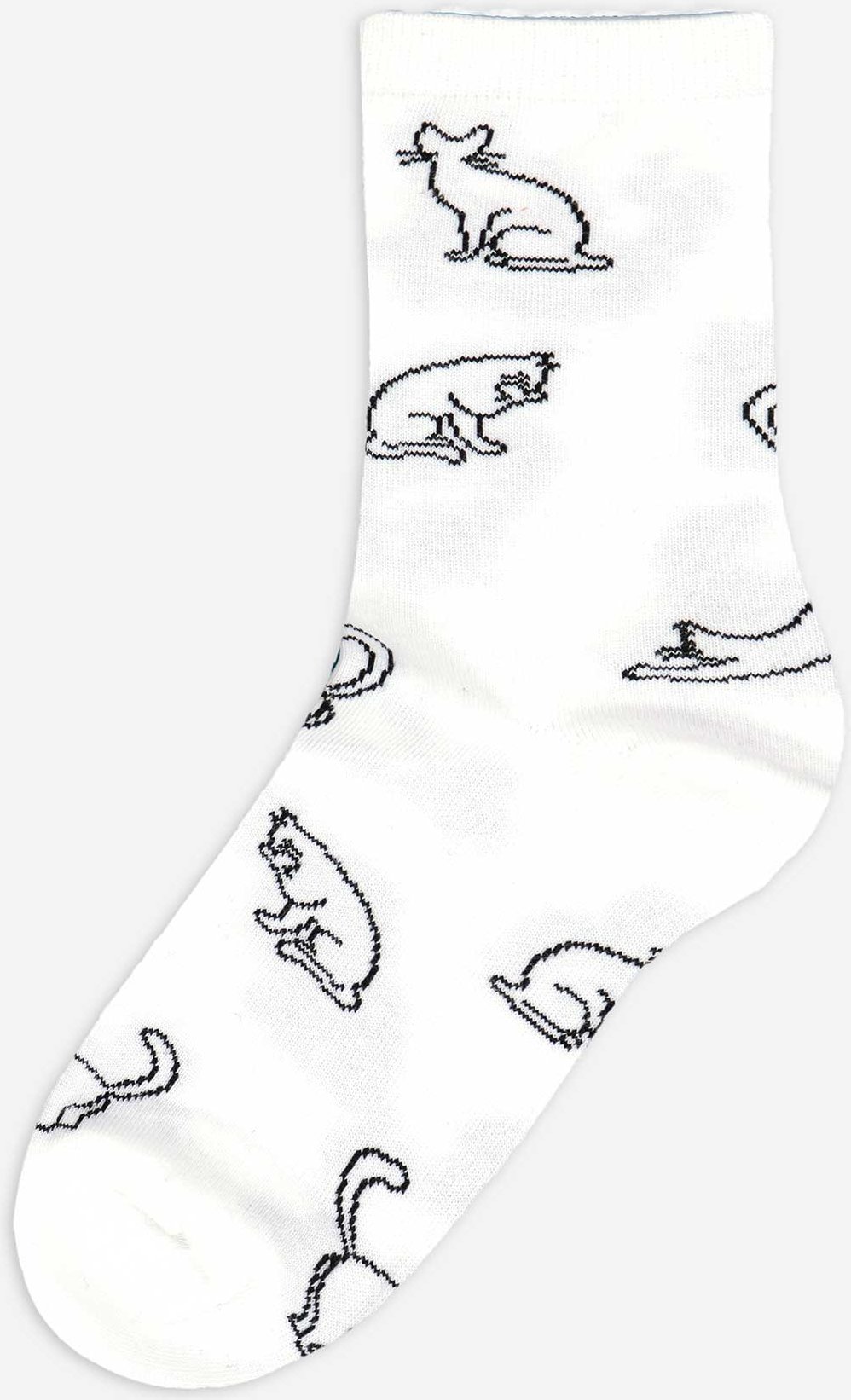 Socken - Allover-Muster - weiß