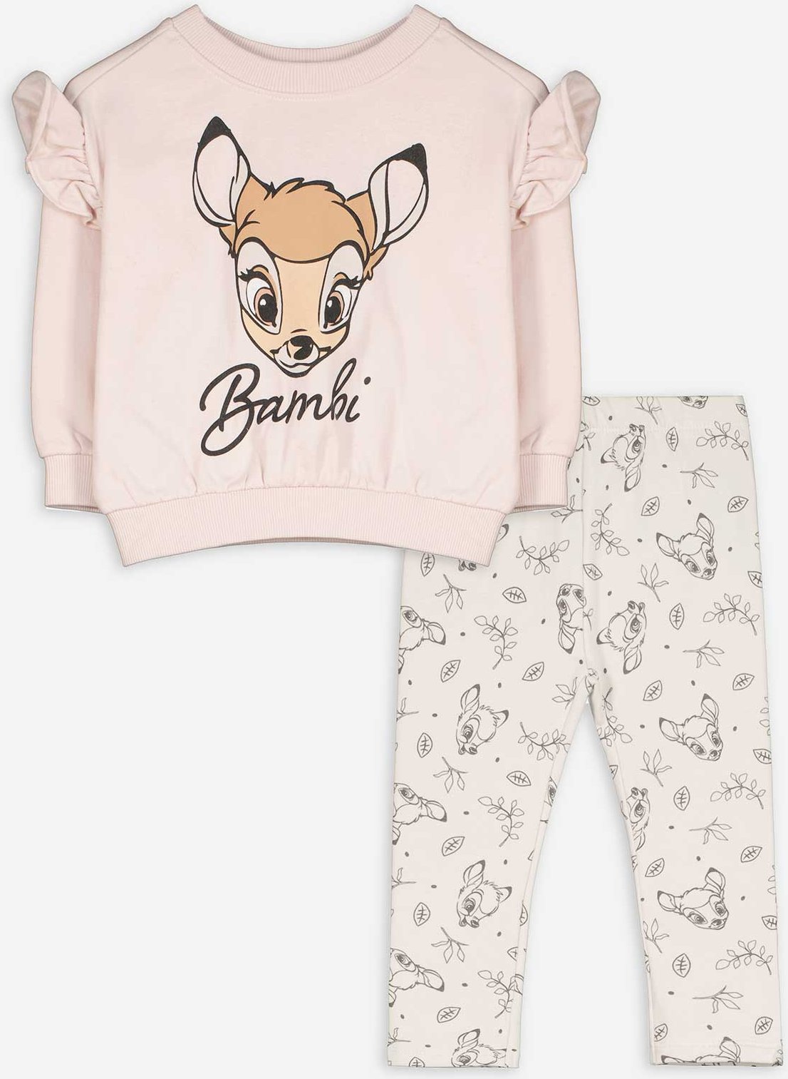 Set aus Sweatshirt und Leggings - Bambi - rosa