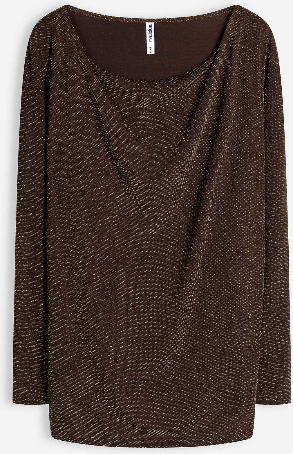 Shirt - Lurex - dunkelbraun