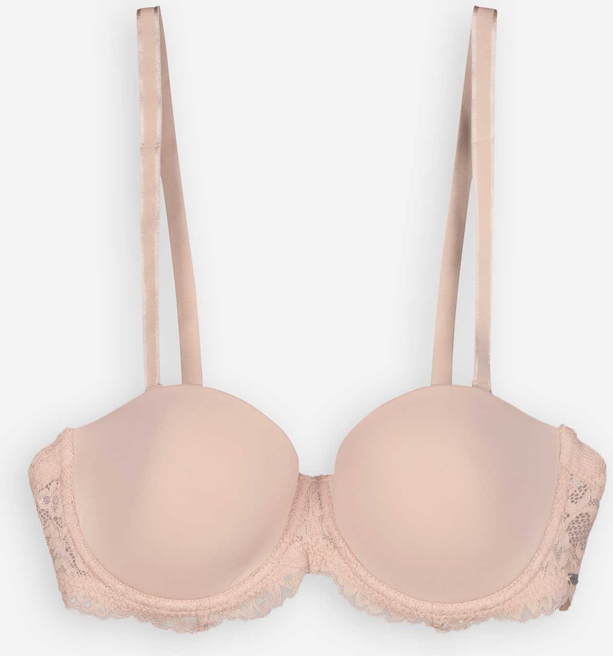 Balconette-BH - Spitzenbesatz - rosa