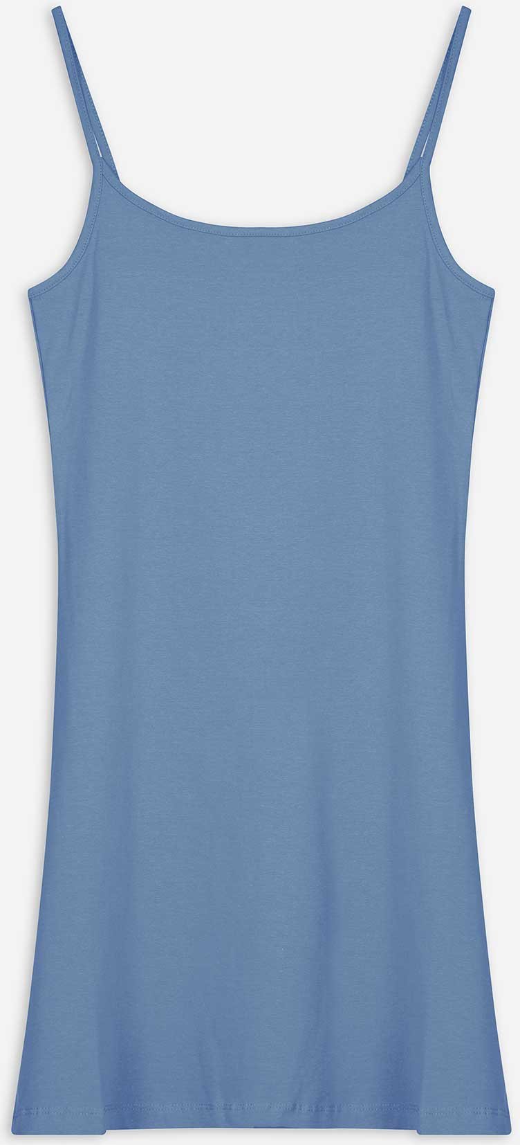 Kleid in A-Linie - Spaghettiträger - hellblau