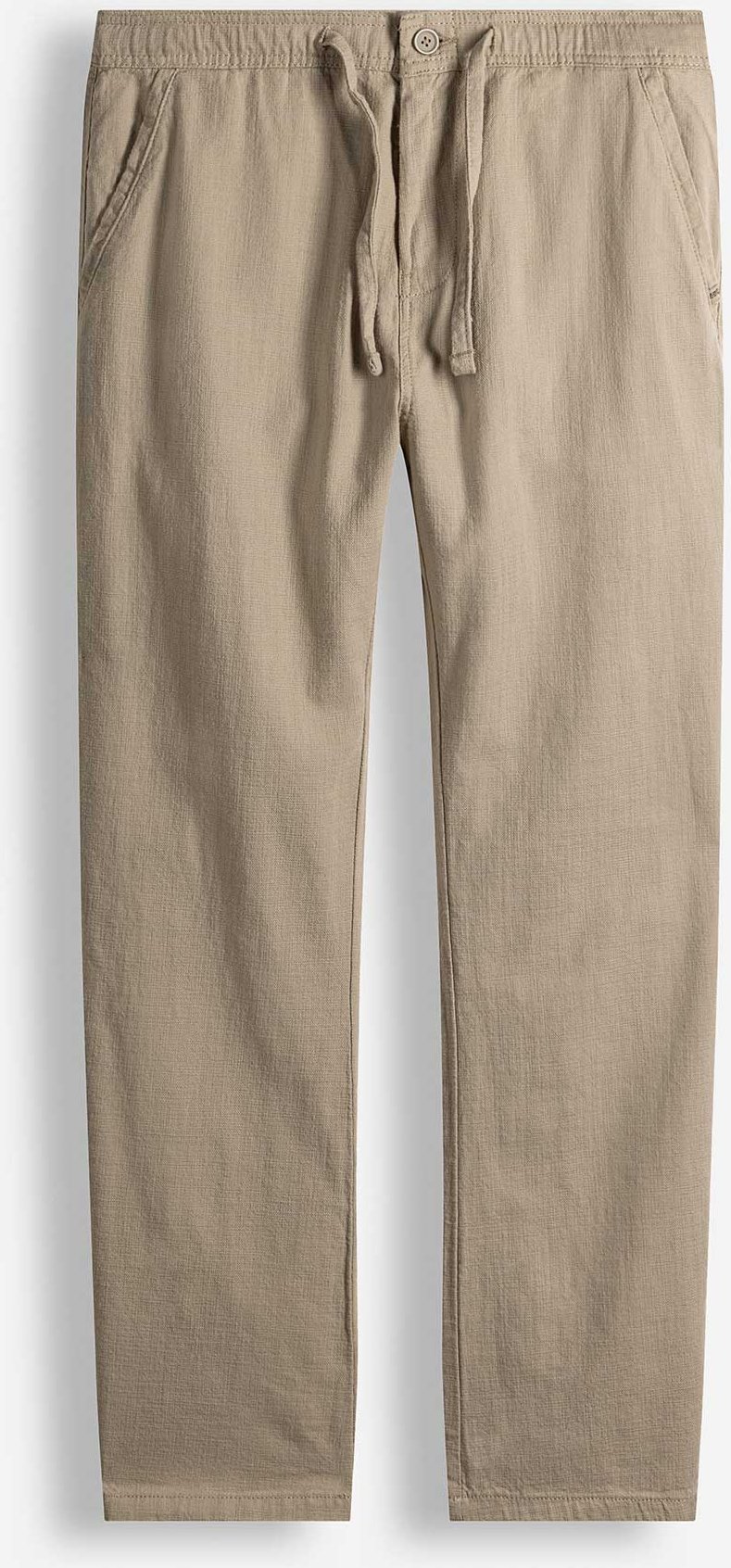 Chinohose - Leinen-Optik - beige