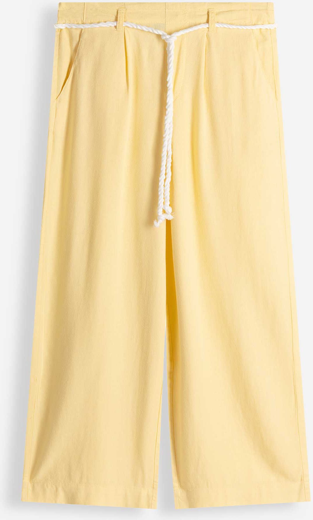 Thumbnail - Culotte - Leinen-Optik - hellgelb