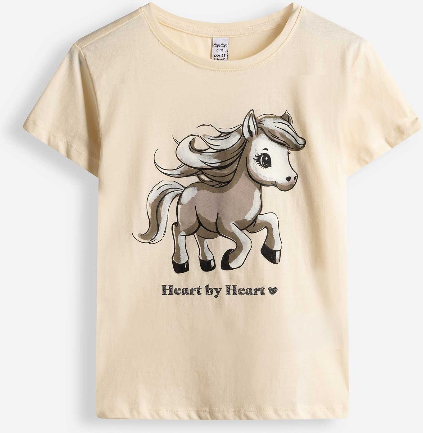 T-Shirt - Frontprint - beige