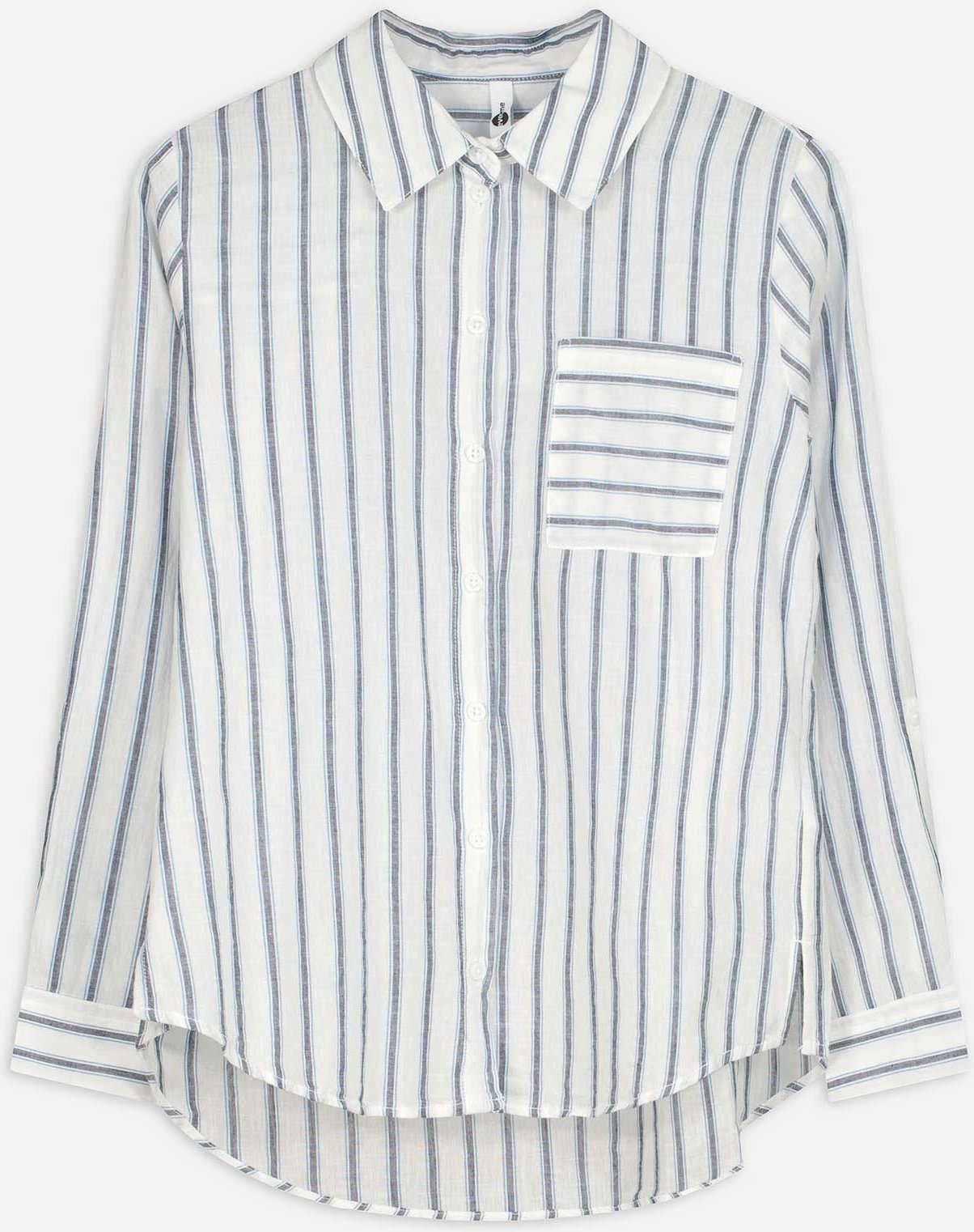 Bluse - Streifen - dunkelblau