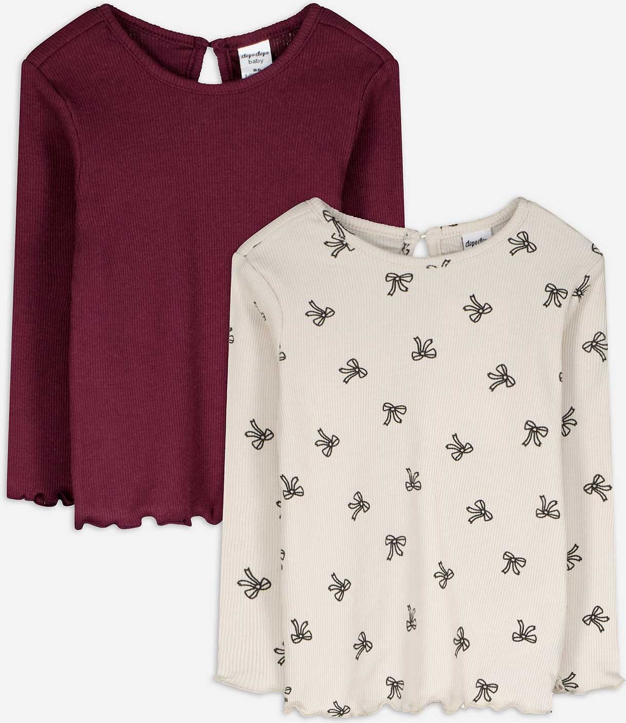 Langarmshirt - 2er-Pack