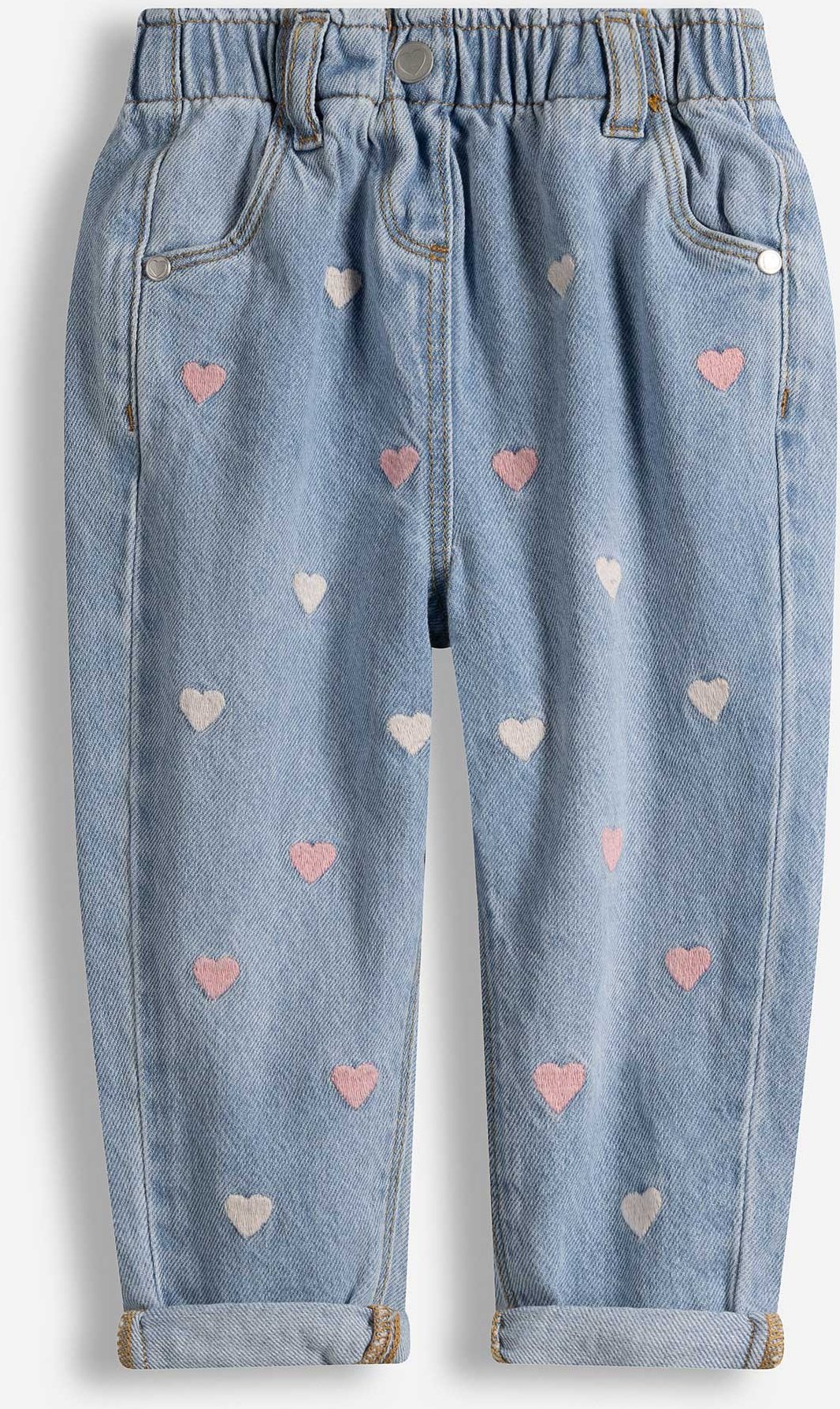 Jeans - Stickereien - hellblau