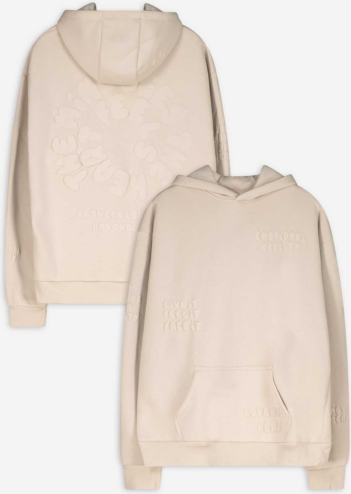Hoodie - Kapuze - beige