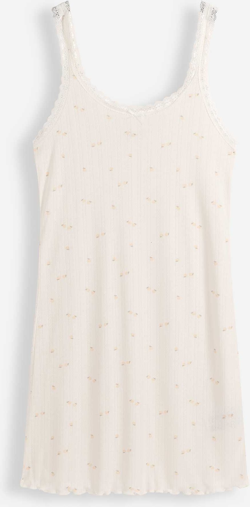 Nachthemd - Pointelle - weiß