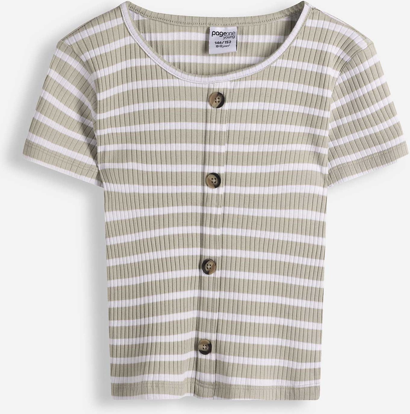 T-Shirt - Streifen - türkis