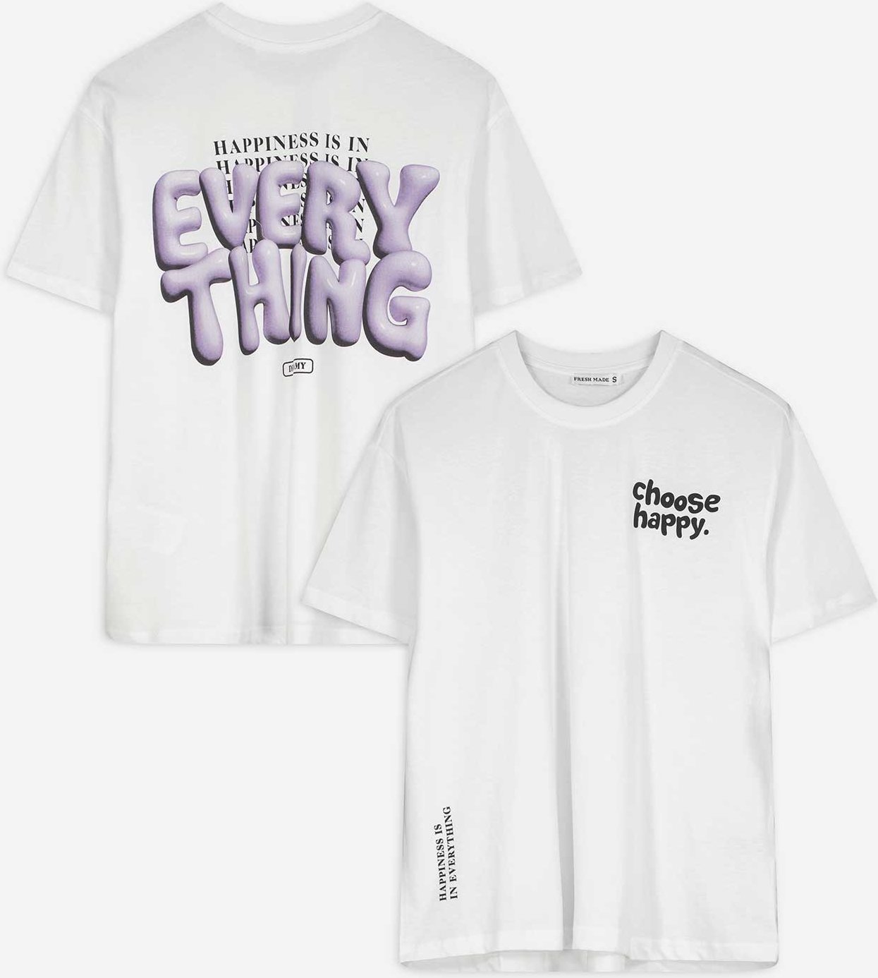 T-Shirt - Rückenprint - weiß