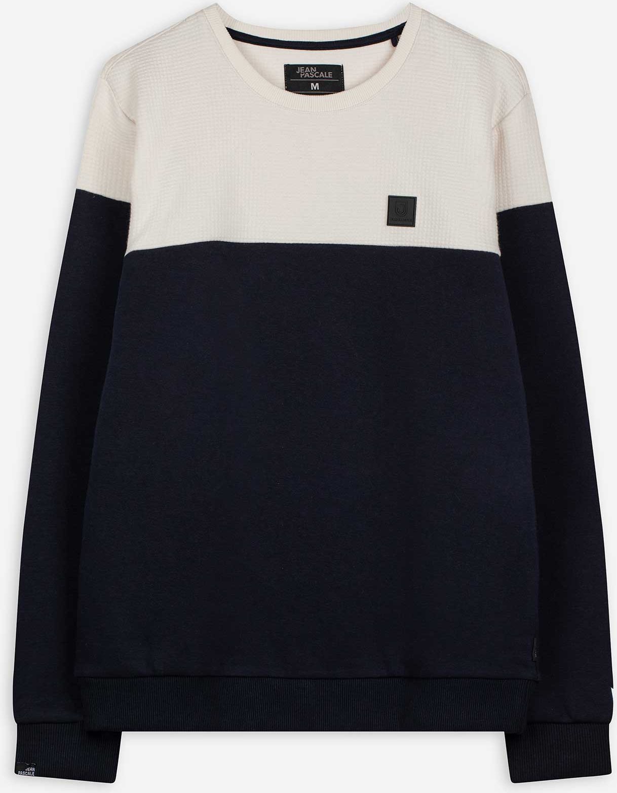 Sweatshirt - Color-Blocking - dunkelblau