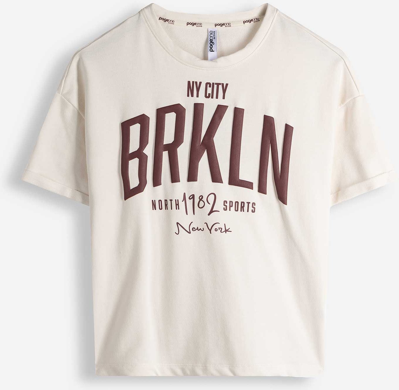 T-Shirt - Baumwoll-Mix - weiß