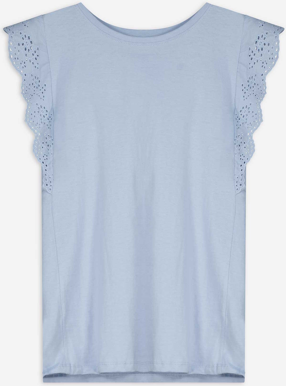 T-Shirt - Lochspitze - hellblau