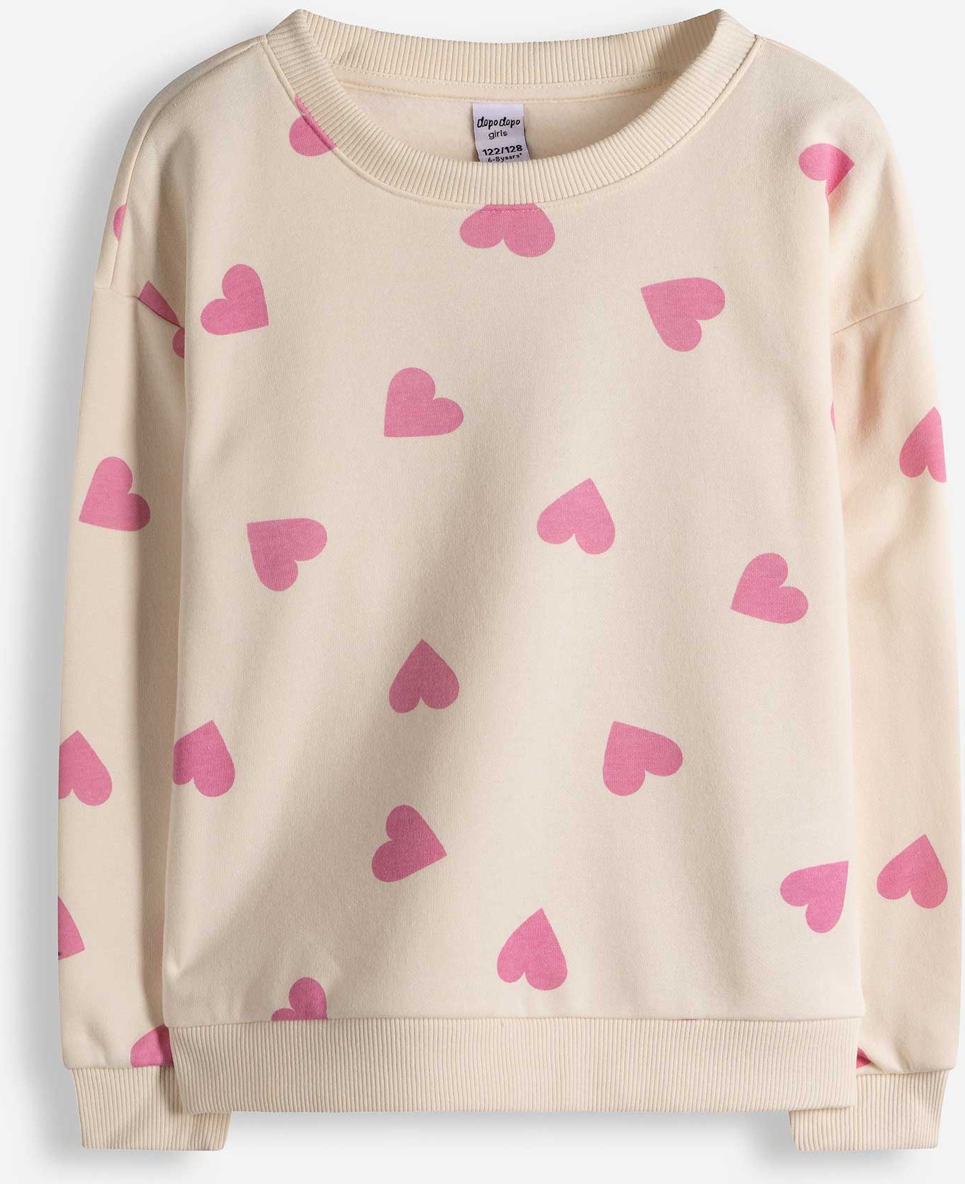 Sweatshirt - Allover-Muster - beige