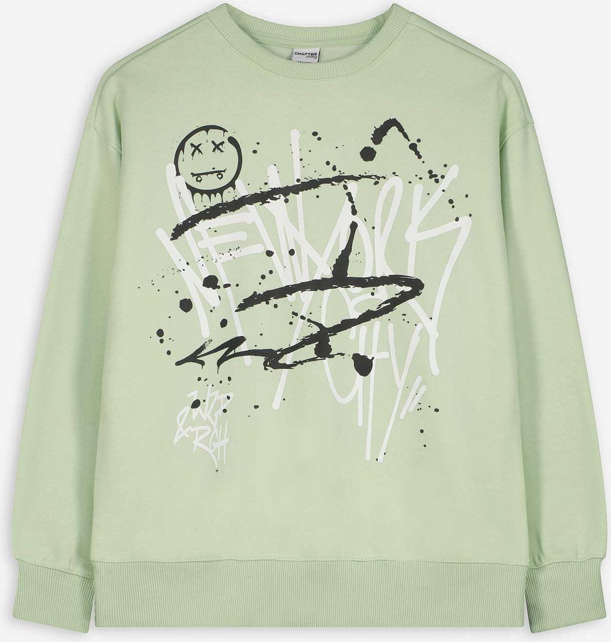Sweatshirt - Frontprint - hellgrün