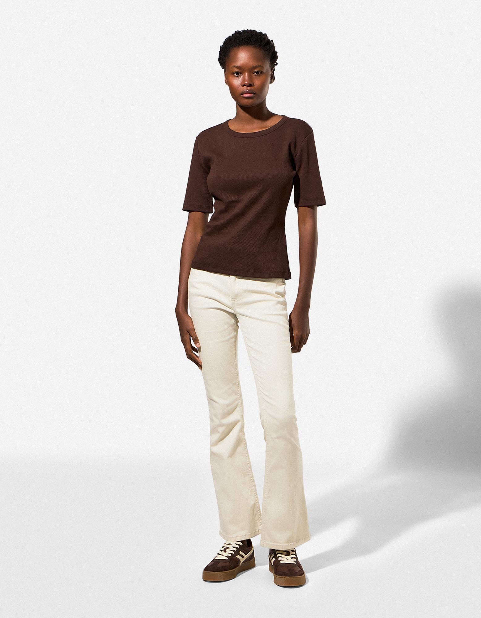 Jeans - Bootcut Fit - weiß