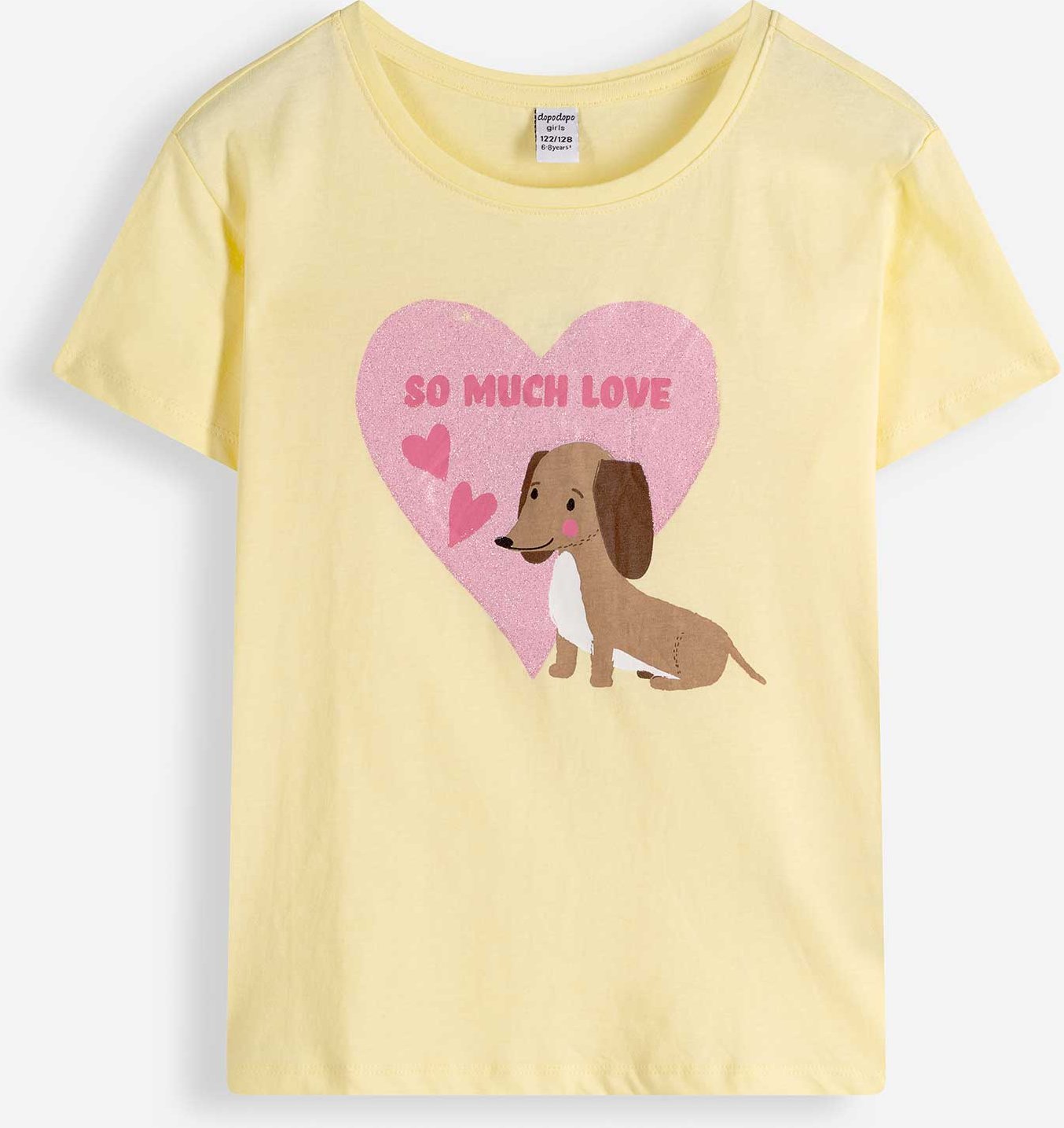 T-Shirt - Frontprint - hellgelb