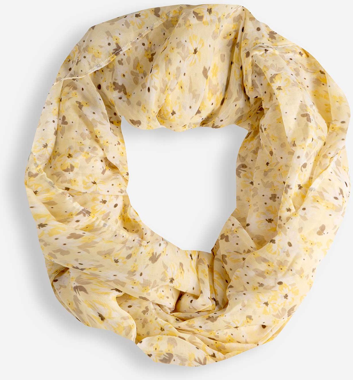 Loop-Schal - Allover-Print - hellgelb