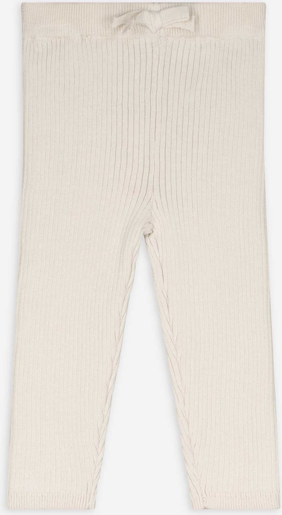 Leggings - Rippstrick - weiß