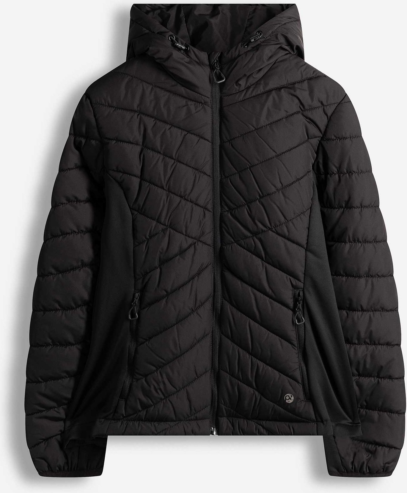 Steppjacke - Kapuze - schwarz