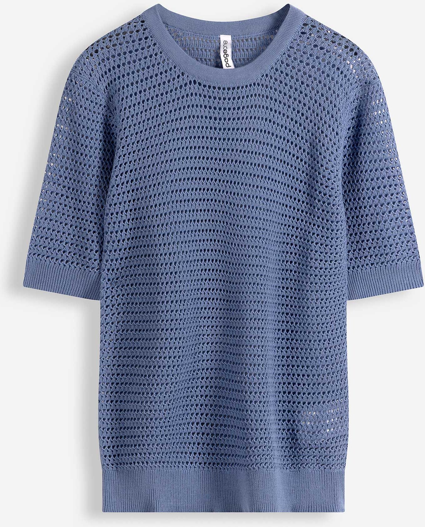 Strickpullover - Baumwoll-Mix - dunkelblau