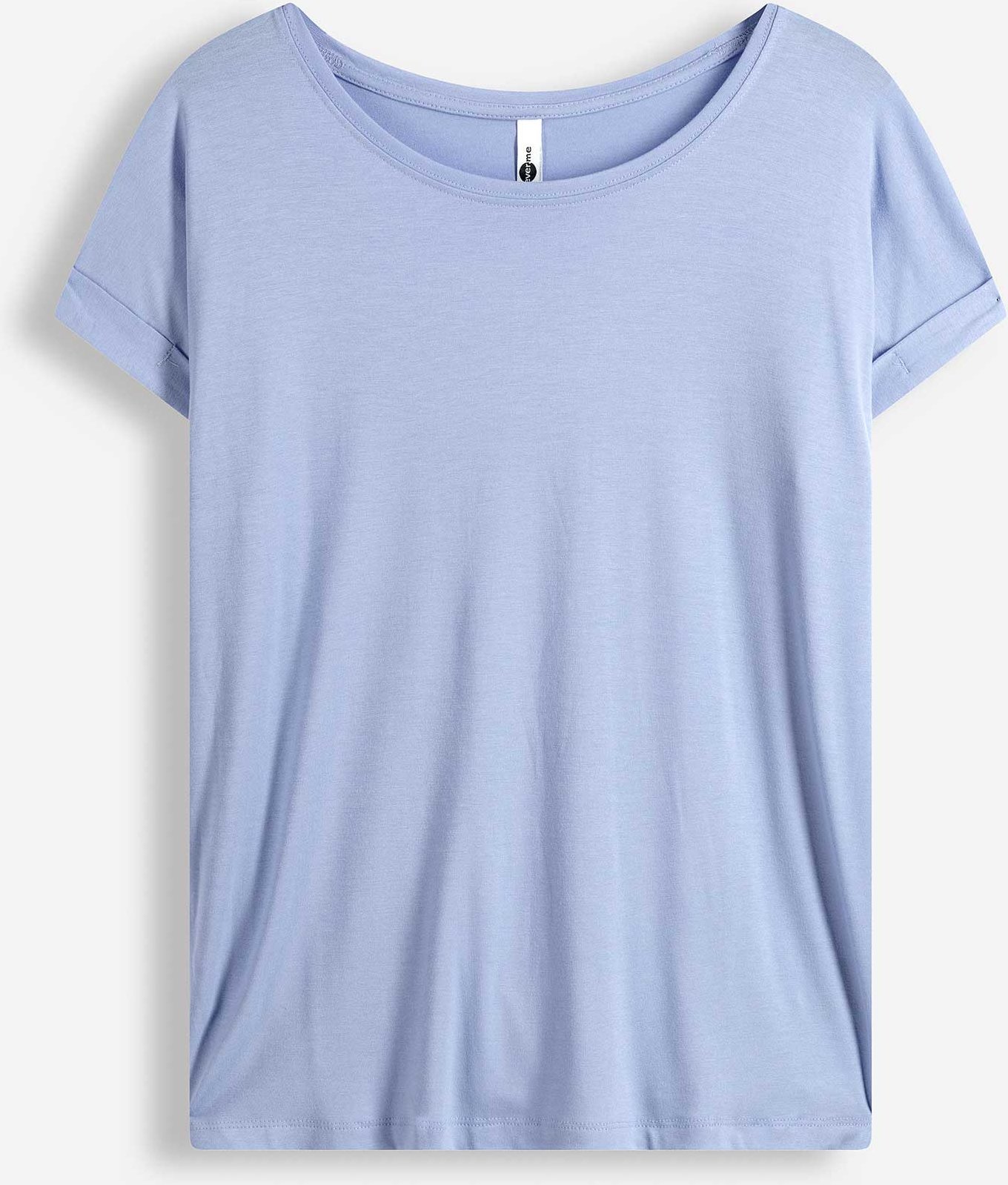 T-Shirt - Viskose-Mix - hellblau